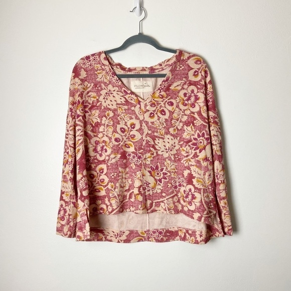 ANTHROPOLOGIE PILCRO • Women’s Moira Waffle Thermal Oversized Top Size XS - Picture 1 of 5